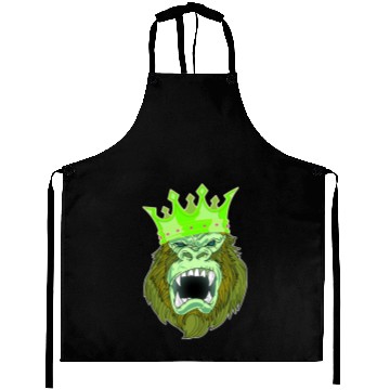 Discover neon green Gorilla Jungle King Aprons