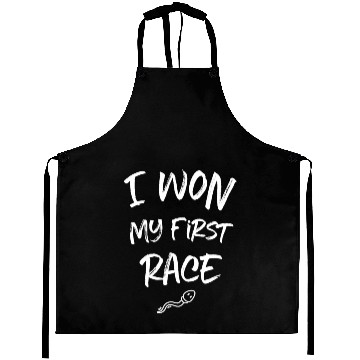 Discover I won my first race baby pregnancy birth newborn Aprons
