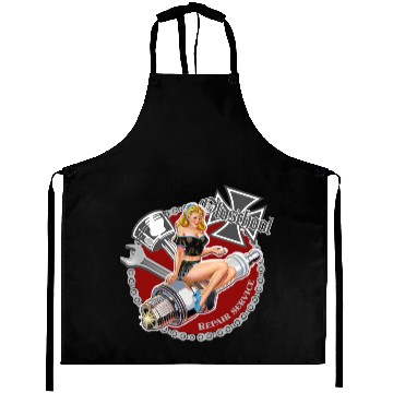 Discover Old school repair service pinup Aprons