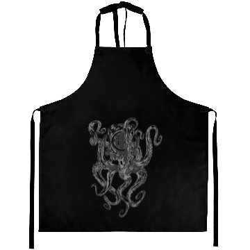 Discover Octopus Ocean Scuba Diving Funny Logo Aprons