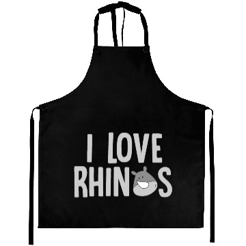 Discover I Love Rhinos - Rhinoceros Aprons