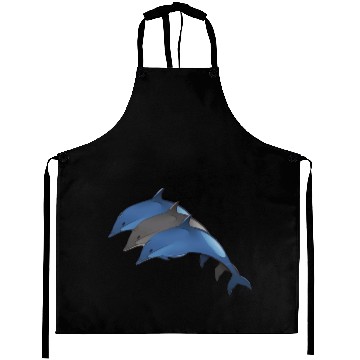 Discover Three colourful dolphins Aprons