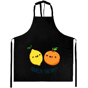 Discover Squeeze The Day cute Fruit Pun Aprons
