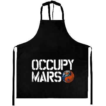 Discover Occupy Mars Aprons Yin Yang Nuke Mars Tai Chi Symbo