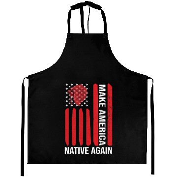 Discover Make America Native Again Vintage Flag USA Aprons