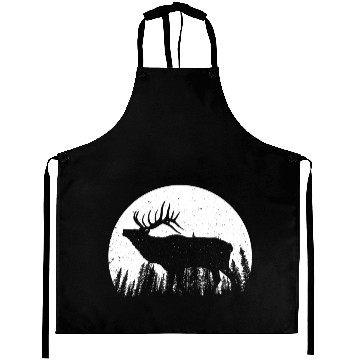Discover Elk Antlers Forest Moon Aprons