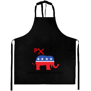 Discover GOP - Politics Over People Aprons
