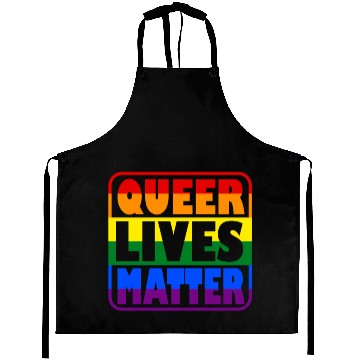 Discover Queer Lives Matter LGBT saying Lesbian Gay Pride R Aprons