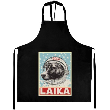 Discover Astronaut Laika Dog cccp Aprons