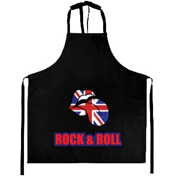 Discover Rock & Roll Union Jack Lips Aprons
