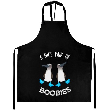 Discover Funny Blue Footed Booby Bird Birder Gift Aprons