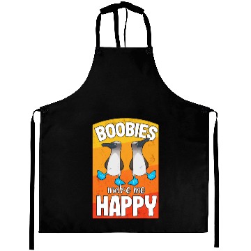 Discover Funny Blue Footed Booby Bird Birder Gift Aprons