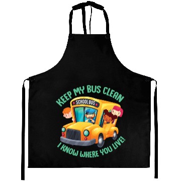 Discover Bus Driver School Bus Aprons