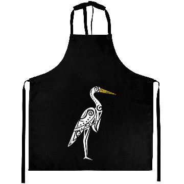 Discover Maori Kotuku White Heron Polynesian T Tattoo Aprons