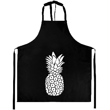 Discover White Pineapple Silhouette Aprons