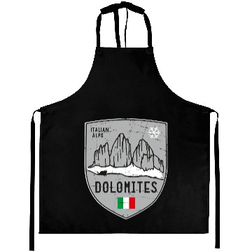 Discover Dolomites Italy Emblem Aprons