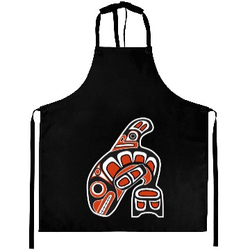 Discover Orca Whale Indian Totem Tribal Haida Style Art Aprons