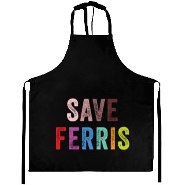Discover Save Ferris Retro Sunset Style Aprons