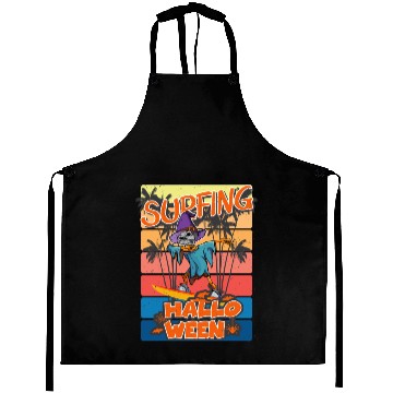 Discover Halloween Surfboard Dubbing Skeleton Gift Idea Fun Aprons