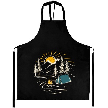 Discover Camping Hiking Nature Mountain River Aprons