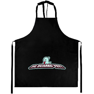 Discover Are Ya Scared Yet Light Teal Ghost Graphic Aprons