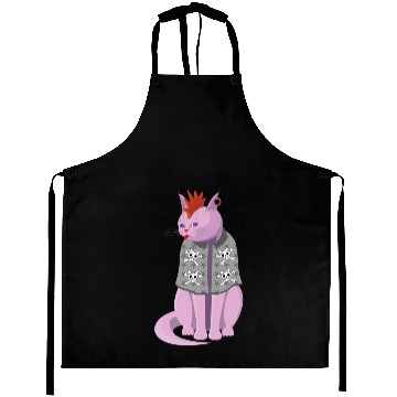 Discover Punk Rock Cat Aprons