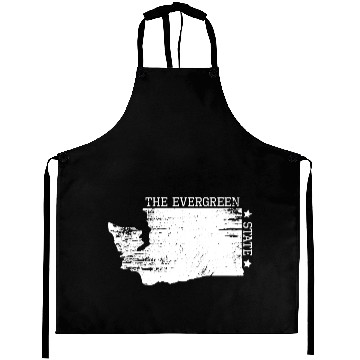 Discover Washington The Evergreen State - usa motto gift Aprons