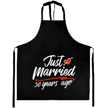 Discover Just Married 30 Year Ago Funny Wedding Aprons