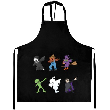 Discover Dabbing Monsters Witch and Scarecrow Halloween Aprons
