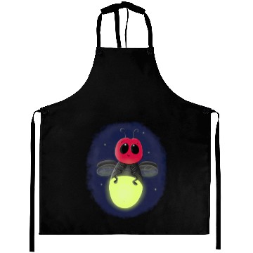 Discover Cute lightning bug firefly cartoon illustration Aprons