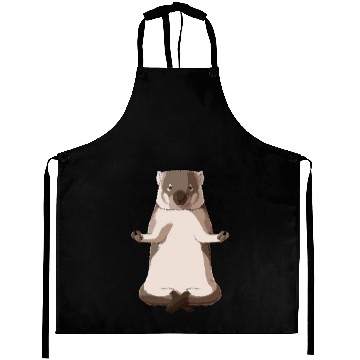 Discover Meditating Wombat Aprons