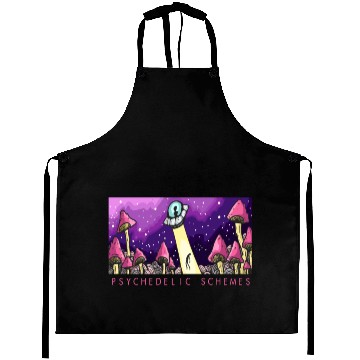 Discover Shroom Psychedelic Mushrooms Alien Weed Gift Aprons