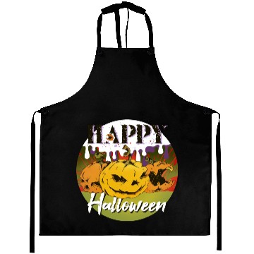 Discover Halloween Merch With Three Wicked Pumpkins Faces Aprons