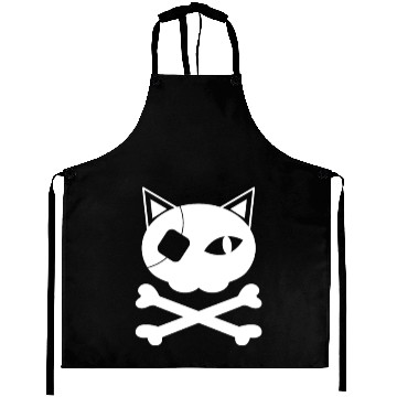 Discover Cat Skull Scary Cat Halloween Aprons
