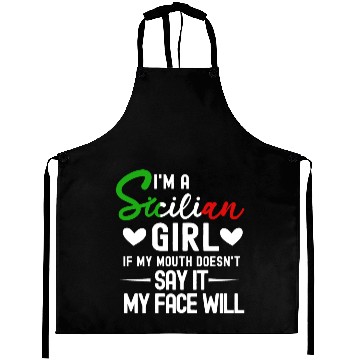 Discover Sicilian Girl Attitude Aprons