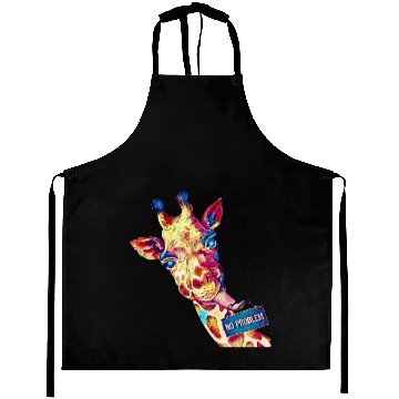 Discover Giraffe fun birthday ART Aprons