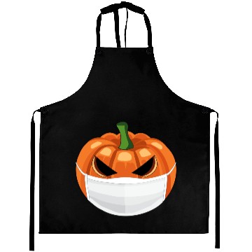 Discover Jack-o-Lantern Mask Halloween 2020 Aprons