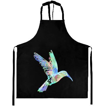 Discover hummingbird, bird, aquarell, green, pastel, flying Aprons