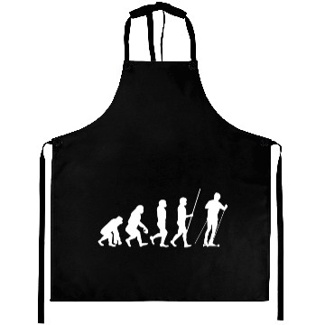Discover Nordic Cross Skating Evolution Sport Funny Gift Aprons