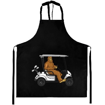 Discover Bigfoot Golf Cart Gift Aprons