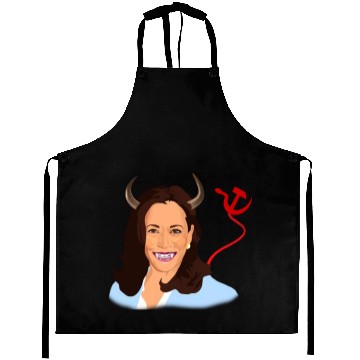 Discover Trump kamala harris monster communist Aprons