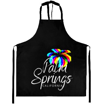 Discover Palm Springs Neon Tree (White) Aprons