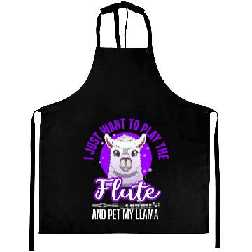 Discover flute llama Aprons