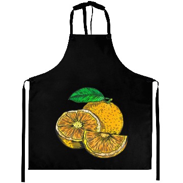 Discover Frash Orange Fruit illustration Aprons
