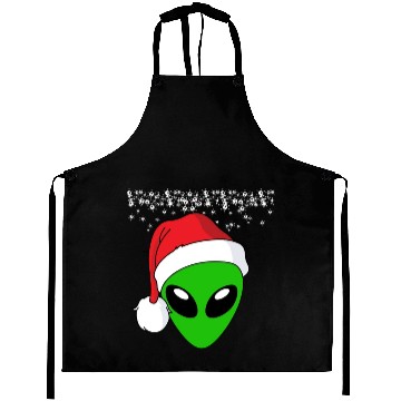 Discover Alien Christmas With Santa Hat Aprons