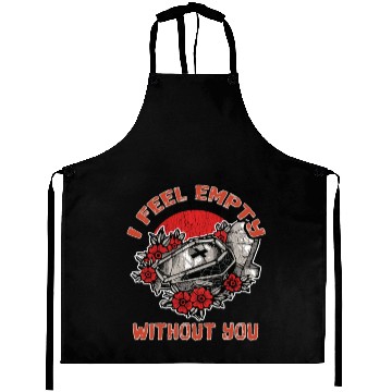 Discover Coffin Pun Empty Without You Aprons