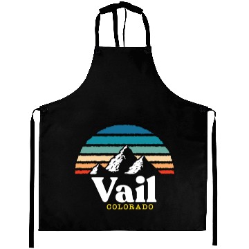 Discover Vail Colorado Usa Ski Resort 1980S Retro Gift Aprons