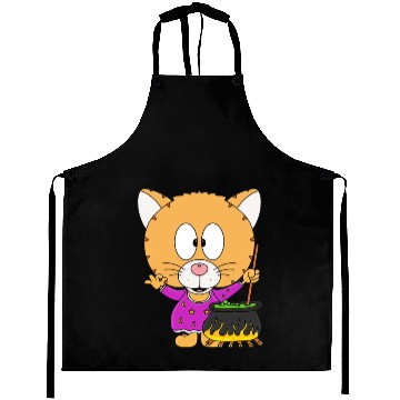 Discover Cat - Witch - Soup - Halloween - Cook - Fun Aprons