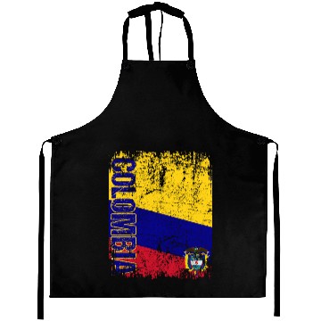 Discover Colombia Flag Big Vintage Retro Flag Gift Aprons
