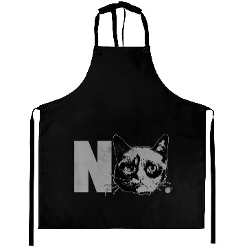 Discover Grumpy Cat Big No Face Graphic Aprons
